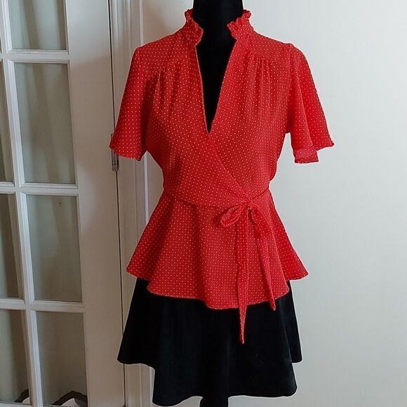 Monteau polkadot retro top sz. S - Picture 1 of 6